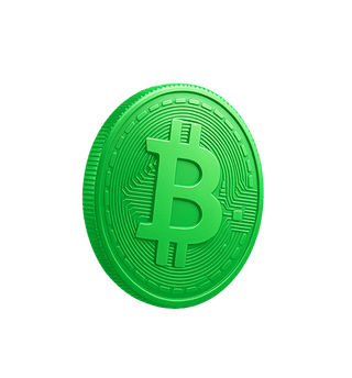 Floating card with data visualization of crypto market analytics